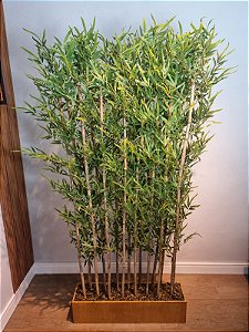 Planta Árvore Artificial Canteiro Bambu Real Toque Verde 1,9m